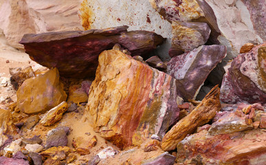 Colorful Crumbled Sand Rocks.