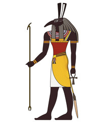 Seth,isolated figure of ancient egypt god