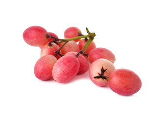 Red karonda fruit isolated on white background.