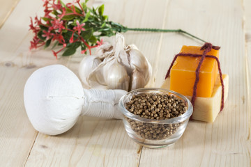 Herbal Ball Spa and wellness setting