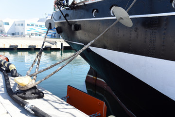 Sailing ship in the port