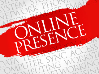 Online Presence word cloud concept