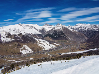 ski slope in the Italian Alps