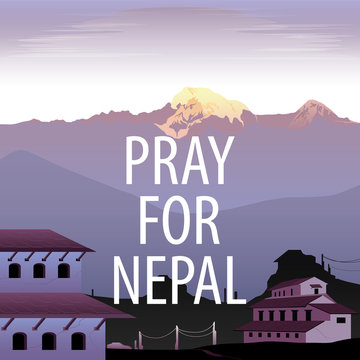 Pray for Nepal Vector