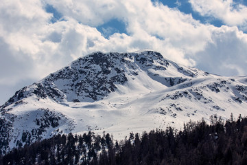 Obraz premium ski slope in the Italian Alps