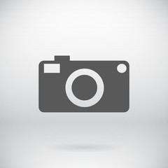 Flat Camera Sign Vector Photo Video Camera Symbol Background