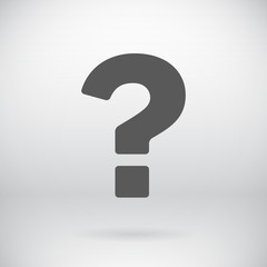 Flat Question Sign Vector Ask Symbol Background