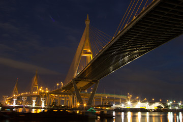 Fototapeta na wymiar Wonderful Rama nine bridge