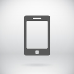 Flat Cell Phone Sign Vector Tablet Symbol Background