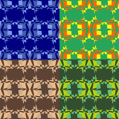 Set of seamless abstract pattern