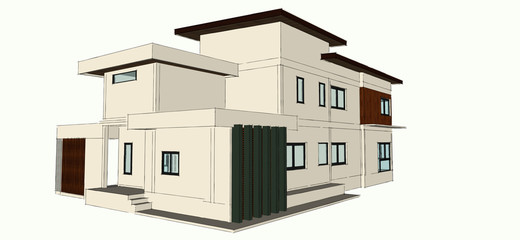 2 storey modern home design