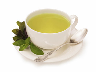 Obraz na płótnie Canvas Cup of mint tea