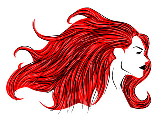 Red hair woman