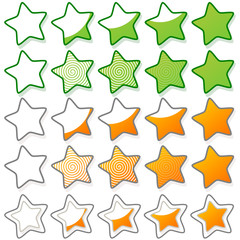 Five stars ratings web button