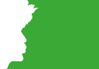 Vector silhouette profile.