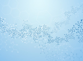 Abstract background medical substance and molecules.