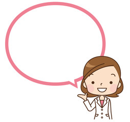 女性医師　コピースペース　案内