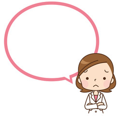 女性医師　コピースペース　悩む