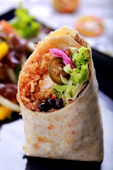 mexican cuisine burritos prawn queiro