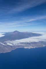Naklejka na ściany i meble Tenerife - Island / mountain aerial - Canary Island