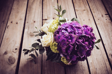 Big bouquet of fresh flowers