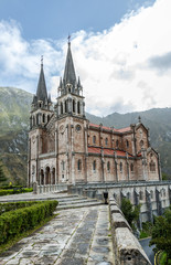 Fototapeta na wymiar Covadonga sanctuary, Asturias, Spain