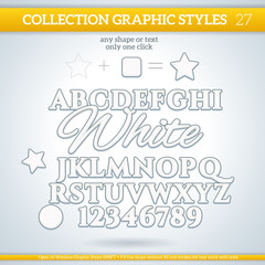 White Graphic Styles for Design. use for decor, text, title