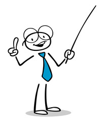 Lehrer bei Präsentation im Meeting