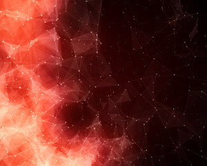 Abstract red nebula in cosmos