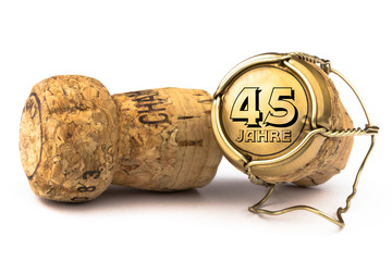 Champagnerkorken 45 Jahre Jubiläum