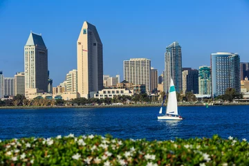 Poster Skyline of San Diego, California from Coronado Bay © f11photo