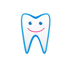 Vector sign happy tooth