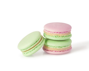 macarons isolated on white