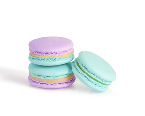 macarons isolated on white
