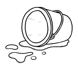 lying bucket of water