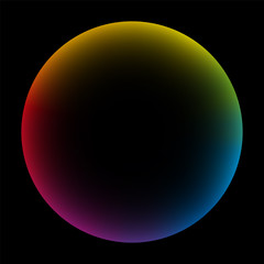 Rainbow Colored Bubble Black