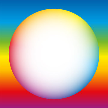 Rainbow Colored Bubble White