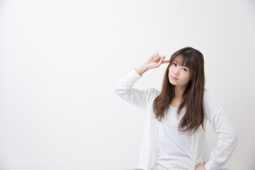 Fototapeta premium 部屋着(白バック)