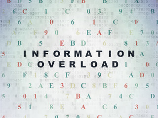 Fototapeta na wymiar Information concept: Information Overload on Digital Paper