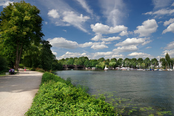 Sommerstimmung an der Außenalster Hamburg