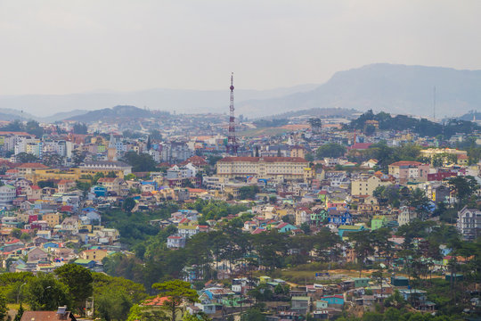 View of Dalat city, Vietnam