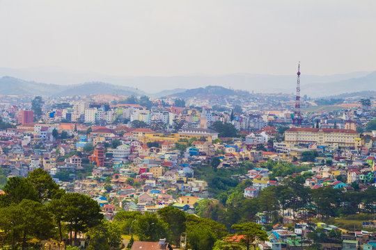 View of Dalat city, Vietnam