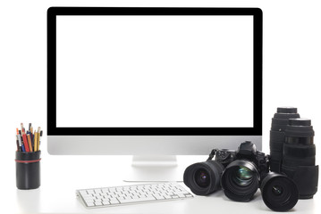 Digital Camera and modern laptop