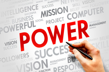 POWER word cloud, business concept