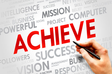 ACHIEVE word cloud, business concept