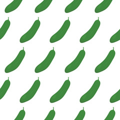 Seamless pattern with green cucumbers