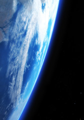 Digital 3D Illustration of a Space Scene © crimson