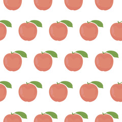 Seamless pattern with peaches