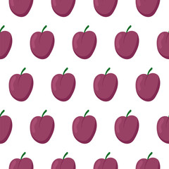 Seamless pattern with plums