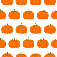Seamless pattern with pumpkins